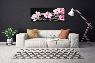 Print op doek Plumeria bloem op de muur