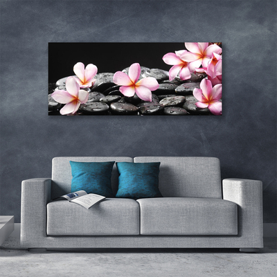 Print op doek Plumeria bloem op de muur