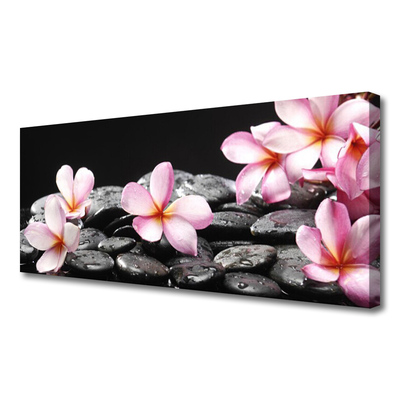 Print op doek Plumeria bloem op de muur