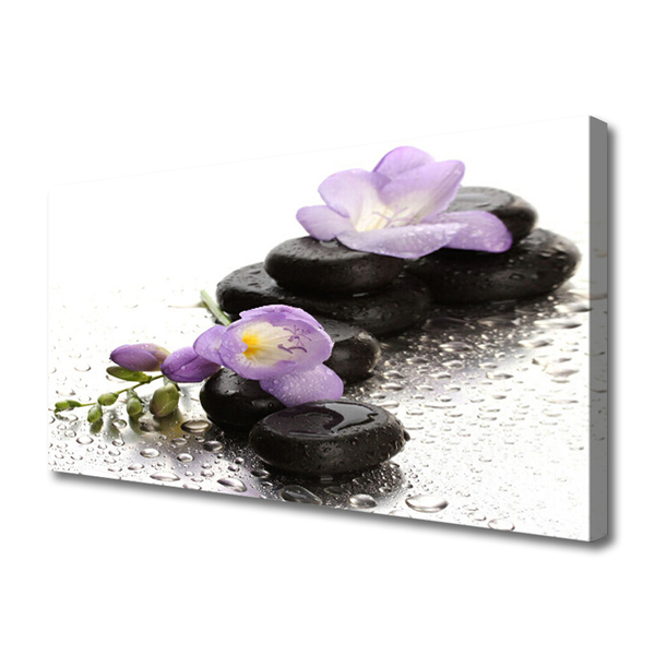 Print op doek Flower stones art