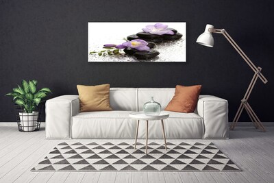 Print op doek Flower stones art