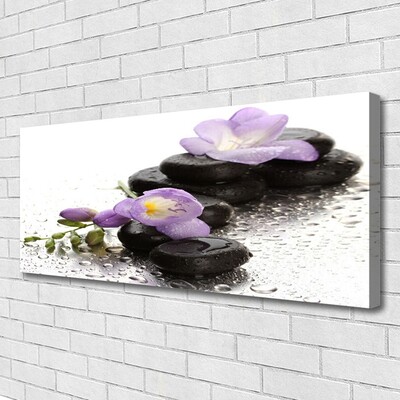 Print op doek Flower stones art