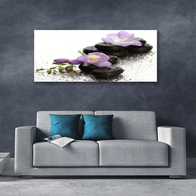 Print op doek Flower stones art