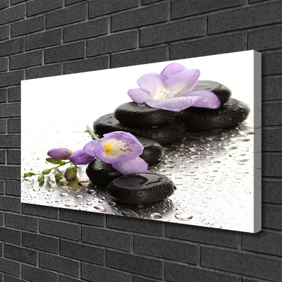 Print op doek Flower stones art