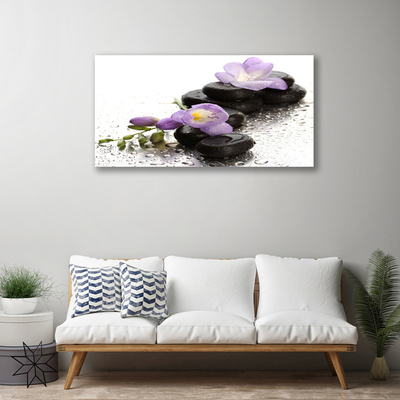 Print op doek Flower stones art