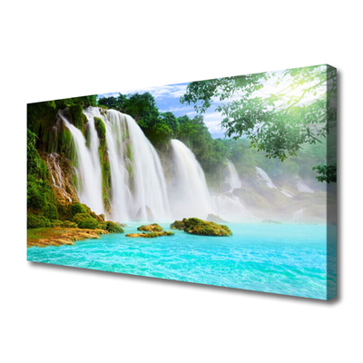 Print op doek Waterval lake nature