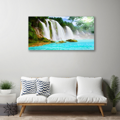 Print op doek Waterval lake nature