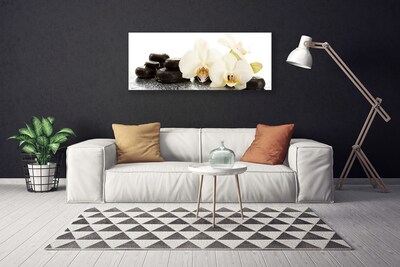 Print op doek Witte orchidee bloem