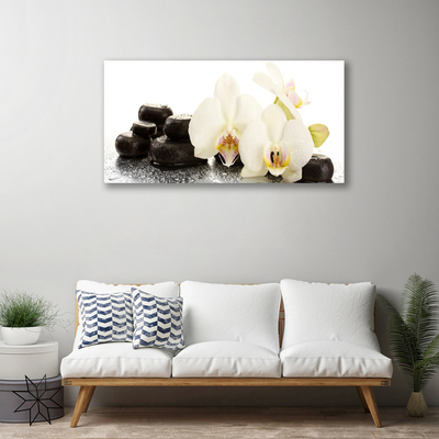 Print op doek Witte orchidee bloem