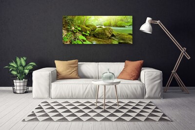 Print op doek Lake river nature