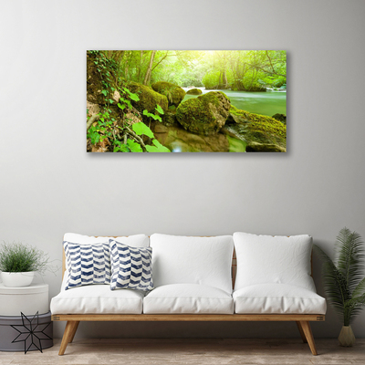 Print op doek Lake river nature