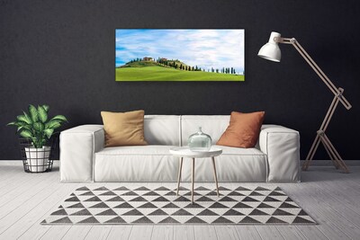 Print op doek Meadow trees landscape