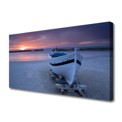 Print op doek Boot beach sun landschap