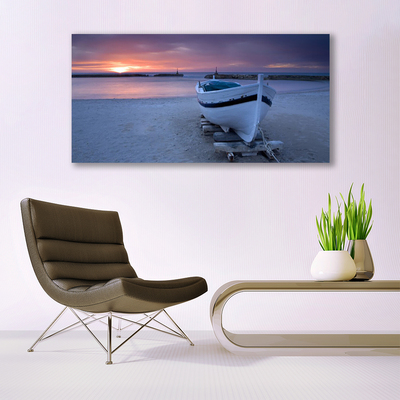 Print op doek Boot beach sun landschap