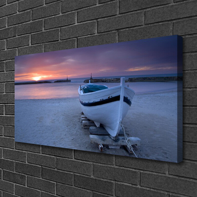 Print op doek Boot beach sun landschap