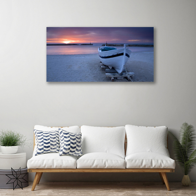 Print op doek Boot beach sun landschap