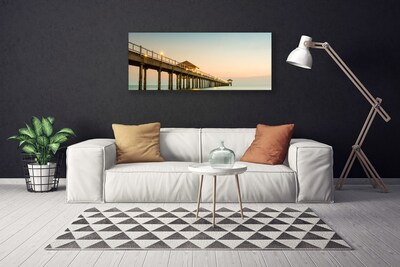 Print op doek Sea bridge architectuur