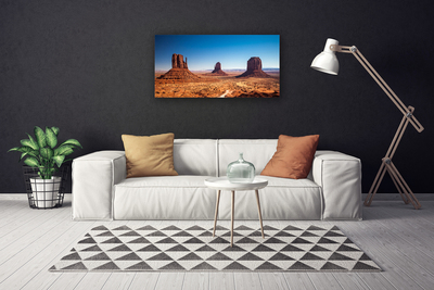 Print op doek Desert mountain landscape