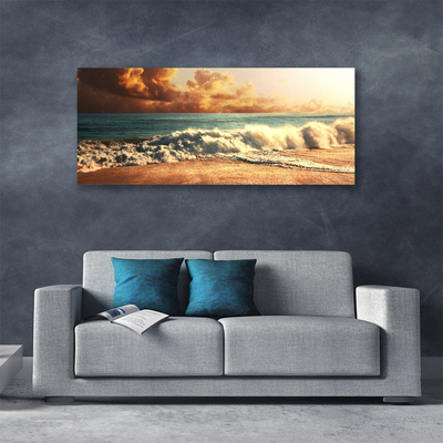 Print op doek Ocean beach waves landschap