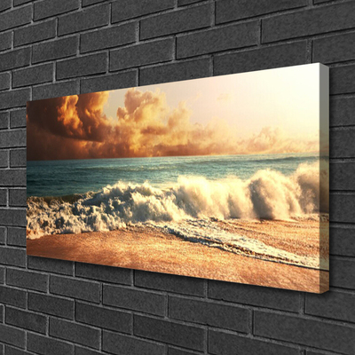 Print op doek Ocean beach waves landschap