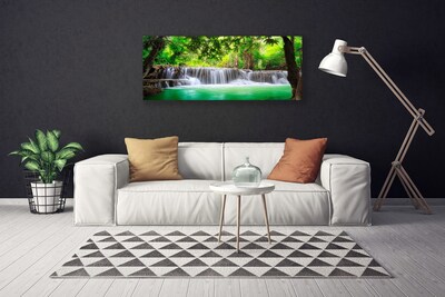 Print op doek Waterval lake forest nature