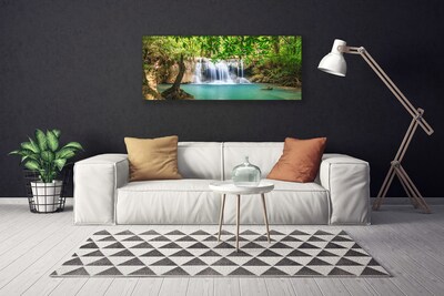 Print op doek Waterval lake forest nature