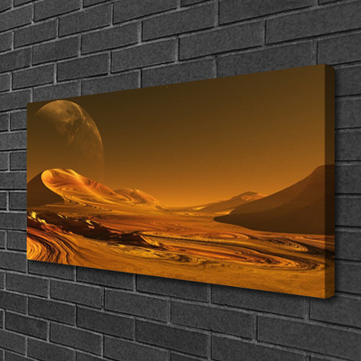 Print op doek Landschap van de woestijn space