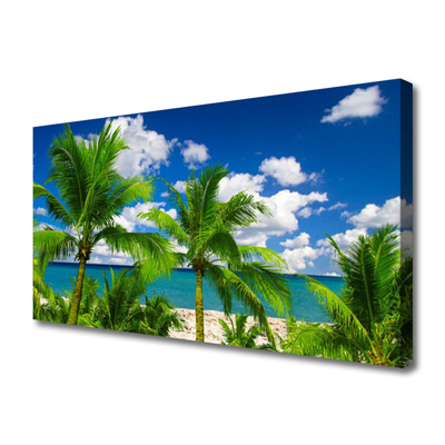 Print op doek Sea palmbomen landschap