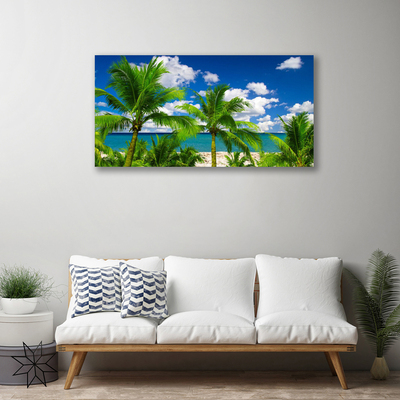 Print op doek Sea palmbomen landschap