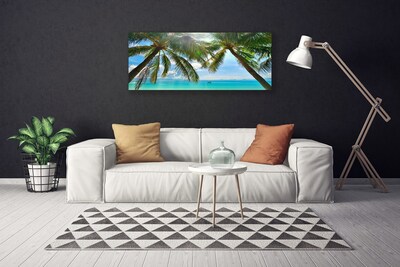 Print op doek Palm tree sea landscape