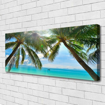 Print op doek Palm tree sea landscape