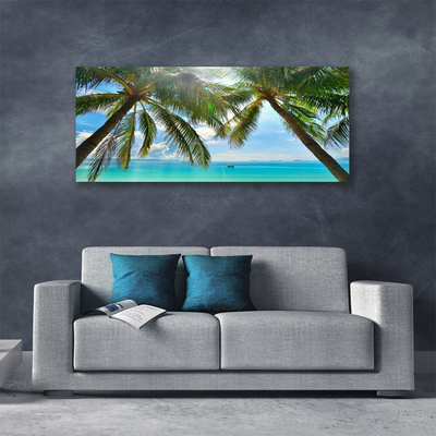 Print op doek Palm tree sea landscape