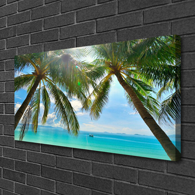 Print op doek Palm tree sea landscape