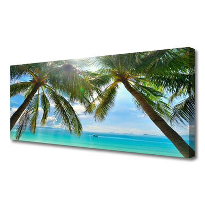 Print op doek Palm tree sea landscape