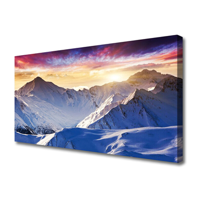 Print op doek Snow mountain landschap