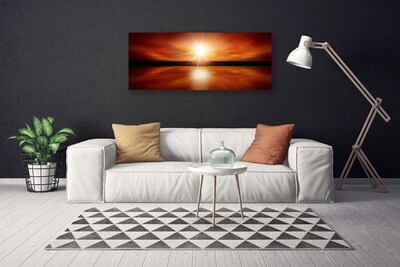 Canvas doek foto Hemel van de zon water landschap