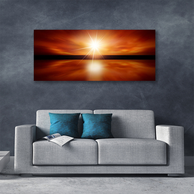 Canvas doek foto Hemel van de zon water landschap