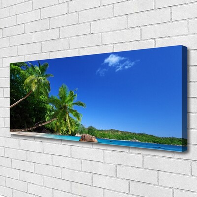 Canvas doek foto Palmbomen strandlandschappen