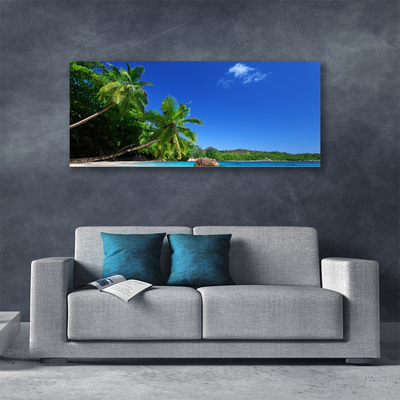 Canvas doek foto Palmbomen strandlandschappen