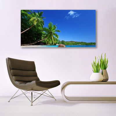 Canvas doek foto Palmbomen strandlandschappen