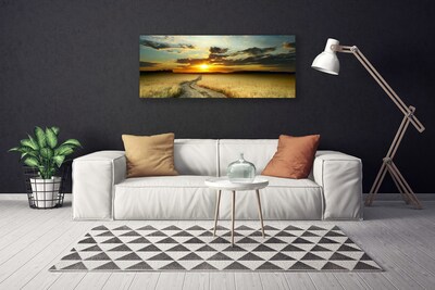 Canvas doek foto Lane veld landschap