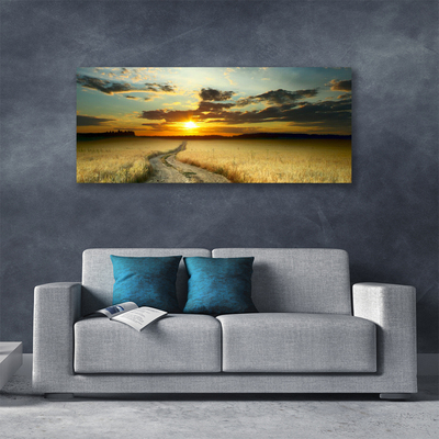 Canvas doek foto Lane veld landschap