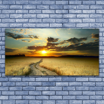 Canvas doek foto Lane veld landschap