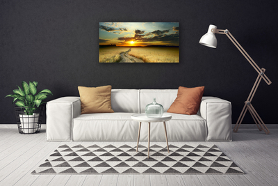 Canvas doek foto Lane veld landschap