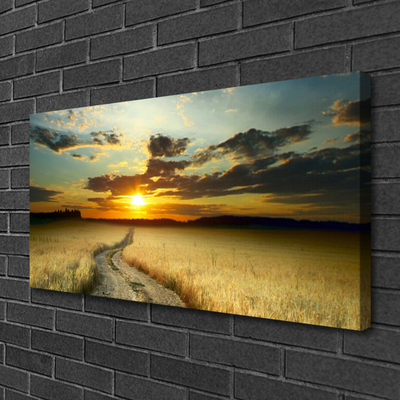 Canvas doek foto Lane veld landschap