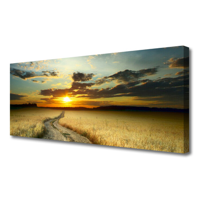 Canvas doek foto Lane veld landschap