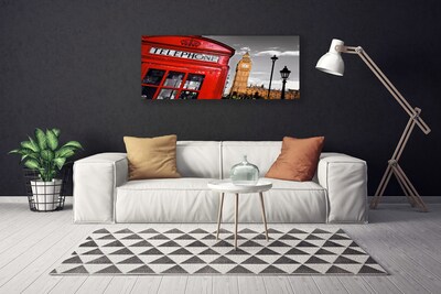 Canvas doek foto Telefooncel londen