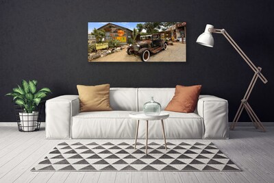 Canvas doek foto Old car architecture