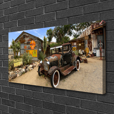 Canvas doek foto Old car architecture