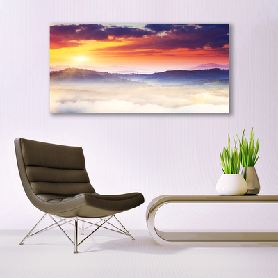 Canvas doek foto Sun mountain landscape